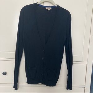 Smart set cardigan elbow patches blue cuffs